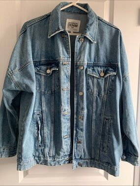 Zara Light Blue Denim Jacket - Oversized